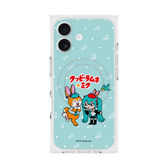 Premium Square Case with MagSafe［ Hatsune Miku × Kuppy Ramune - Hatsune Miku × Kuppy - Chibi Illustration ］