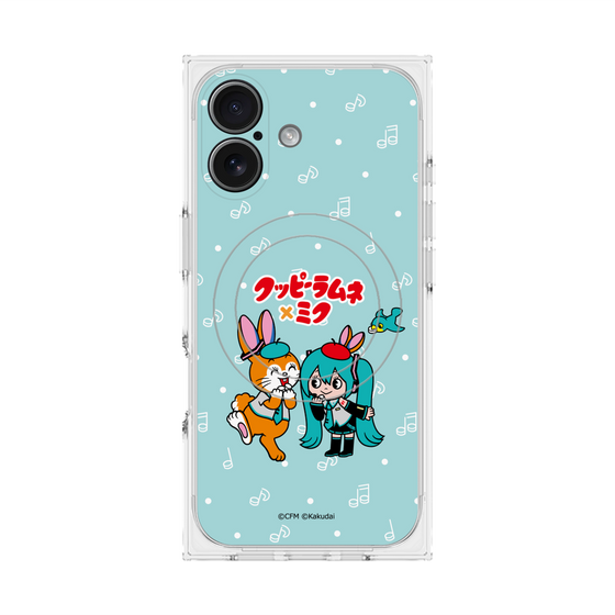 Premium Square Case with MagSafe［ Hatsune Miku × Kuppy Ramune - Hatsune Miku × Kuppy - Chibi Illustration ］