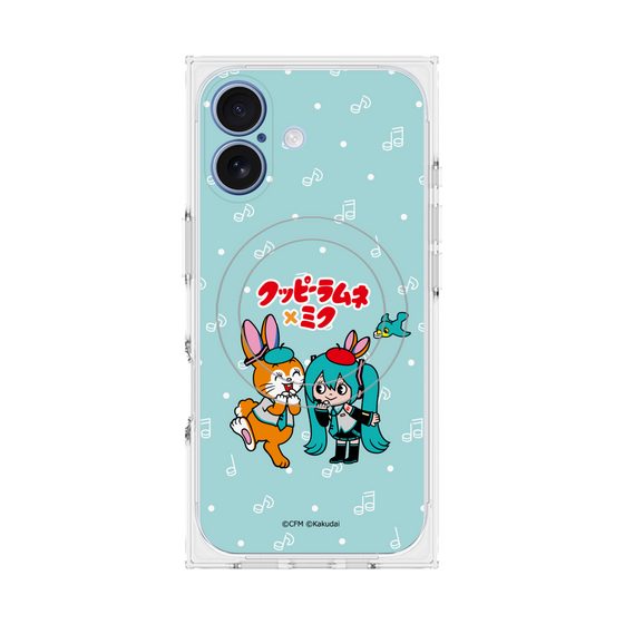 Premium Square Case with MagSafe［ Hatsune Miku × Kuppy Ramune - Hatsune Miku × Kuppy - Chibi Illustration ］