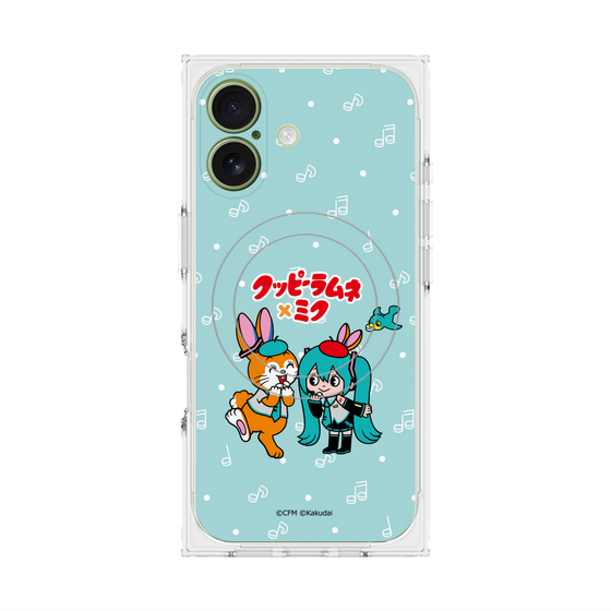 Premium Square Case with MagSafe［ Hatsune Miku × Kuppy Ramune - Hatsune Miku × Kuppy - Chibi Illustration ］