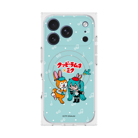 Premium Square Case with MagSafe［ Hatsune Miku × Kuppy Ramune - Hatsune Miku × Kuppy - Chibi Illustration ］
