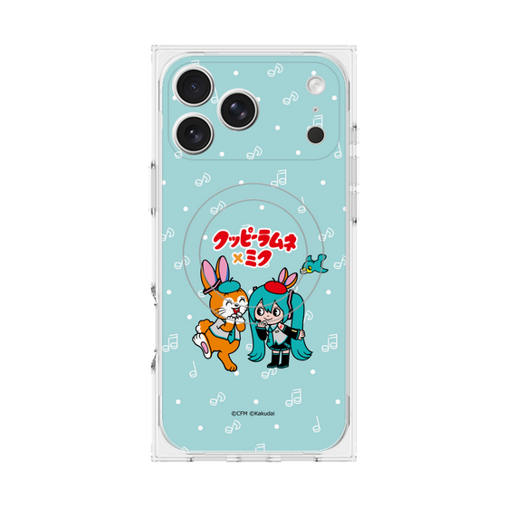 Premium Square Case with MagSafe［ Hatsune Miku × Kuppy Ramune - Hatsune Miku × Kuppy - Chibi Illustration ］