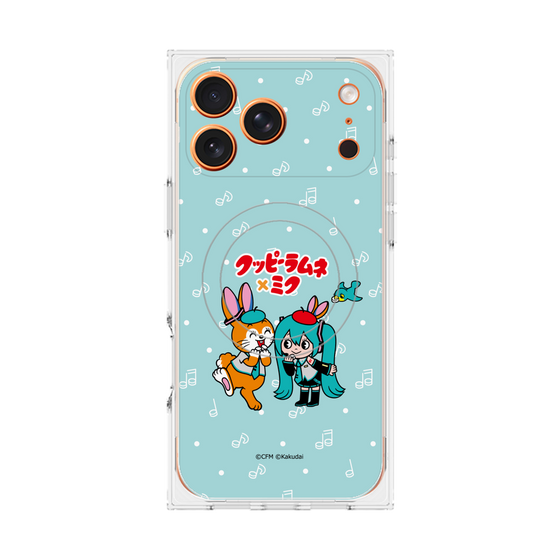 Premium Square Case with MagSafe［ Hatsune Miku × Kuppy Ramune - Hatsune Miku × Kuppy - Chibi Illustration ］