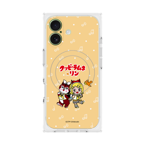 Premium Square Case with MagSafe［ Hatsune Miku × Kuppy Ramune - Kagamine Rin × Ram - Chibi Illustration ］