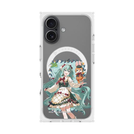 Premium Square Case with MagSafe［ Hatsune Miku × Kuppy Ramune - Hatsune Miku × Kuppy - Full-body Illustration 1 ］