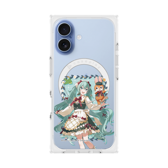 Premium Square Case with MagSafe［ Hatsune Miku × Kuppy Ramune - Hatsune Miku × Kuppy - Full-body Illustration 1 ］