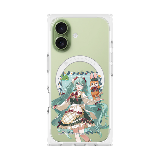Premium Square Case with MagSafe［ Hatsune Miku × Kuppy Ramune - Hatsune Miku × Kuppy - Full-body Illustration 1 ］