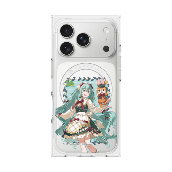 Premium Square Case with MagSafe［ Hatsune Miku × Kuppy Ramune - Hatsune Miku × Kuppy - Full-body Illustration 1 ］