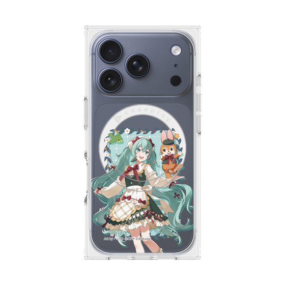 Premium Square Case with MagSafe［ Hatsune Miku × Kuppy Ramune - Hatsune Miku × Kuppy - Full-body Illustration 1 ］