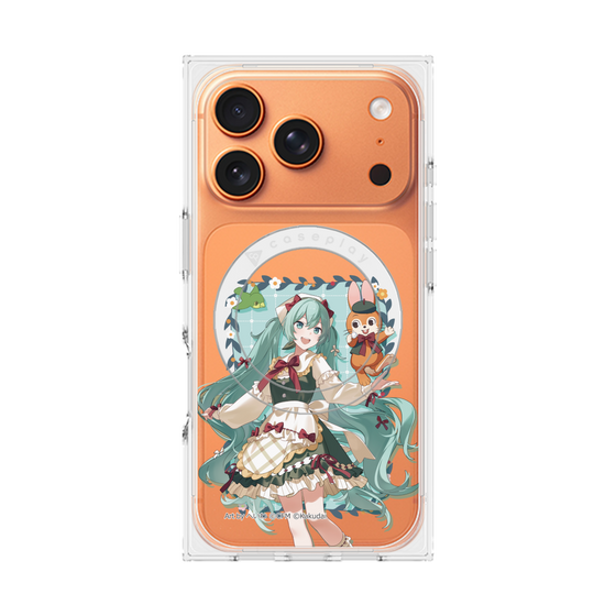 Premium Square Case with MagSafe［ Hatsune Miku × Kuppy Ramune - Hatsune Miku × Kuppy - Full-body Illustration 1 ］