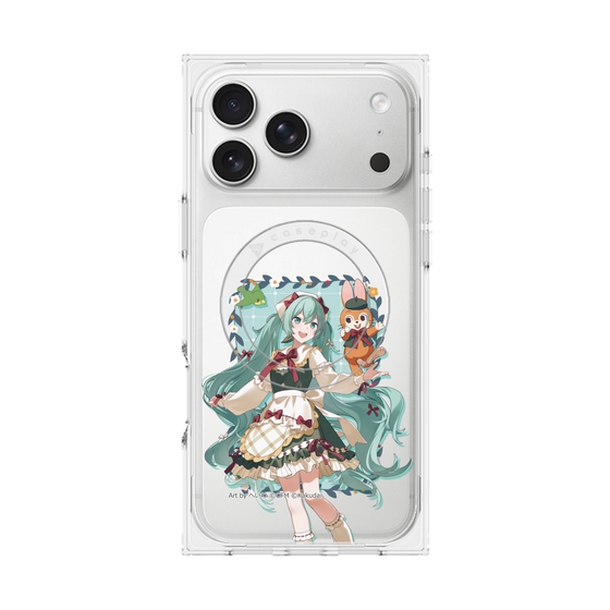 Premium Square Case with MagSafe［ Hatsune Miku × Kuppy Ramune - Hatsune Miku × Kuppy - Full-body Illustration 1 ］