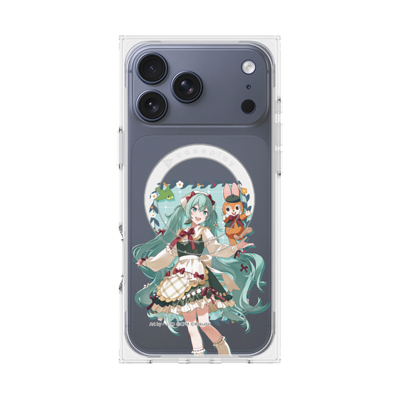 Premium Square Case with MagSafe［ Hatsune Miku × Kuppy Ramune - Hatsune Miku × Kuppy - Full-body Illustration 1 ］