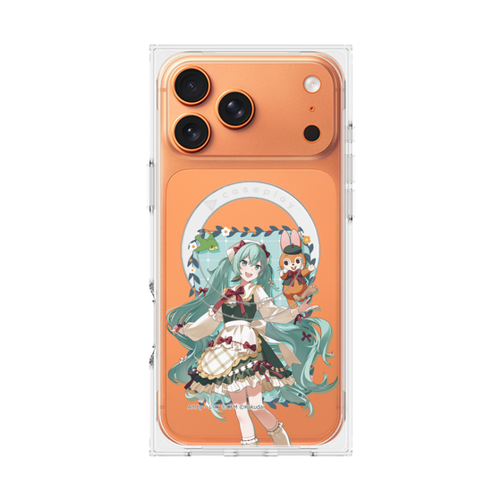 Premium Square Case with MagSafe［ Hatsune Miku × Kuppy Ramune - Hatsune Miku × Kuppy - Full-body Illustration 1 ］