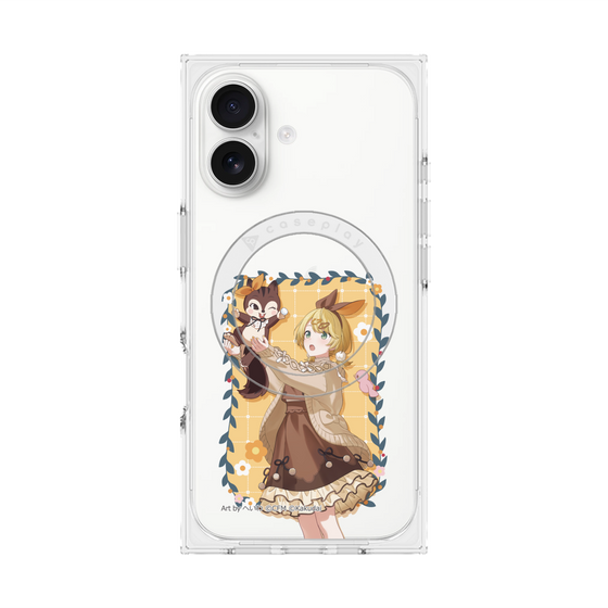 Premium Square Case with MagSafe［ Hatsune Miku × Kuppy Ramune - Kagamine Rin × Ram - Full-body Illustration 1 ］