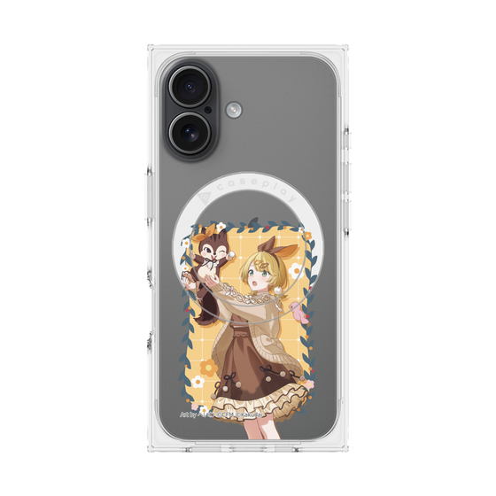 Premium Square Case with MagSafe［ Hatsune Miku × Kuppy Ramune - Kagamine Rin × Ram - Full-body Illustration 1 ］