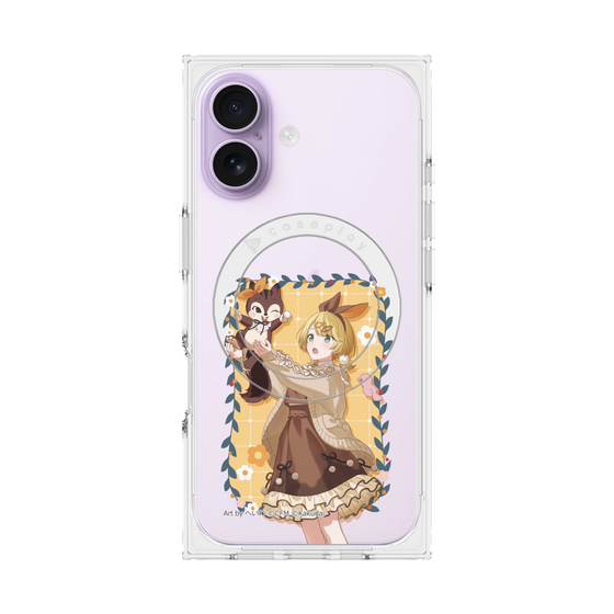 Premium Square Case with MagSafe［ Hatsune Miku × Kuppy Ramune - Kagamine Rin × Ram - Full-body Illustration 1 ］