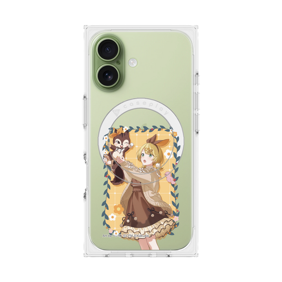 Premium Square Case with MagSafe［ Hatsune Miku × Kuppy Ramune - Kagamine Rin × Ram - Full-body Illustration 1 ］