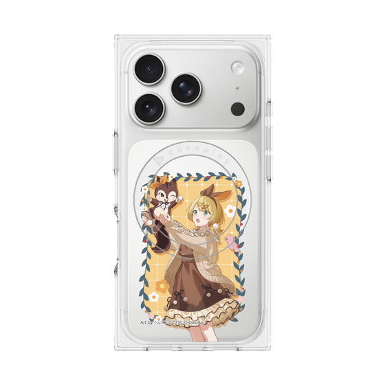 Premium Square Case with MagSafe［ Hatsune Miku × Kuppy Ramune - Kagamine Rin × Ram - Full-body Illustration 1 ］