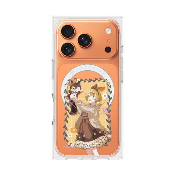 Premium Square Case with MagSafe［ Hatsune Miku × Kuppy Ramune - Kagamine Rin × Ram - Full-body Illustration 1 ］