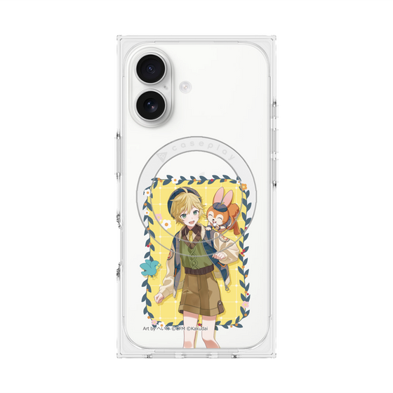 Premium Square Case with MagSafe［ Hatsune Miku × Kuppy Ramune - Kagamine Len × Kuppy - Full-body Illustration 1 ］