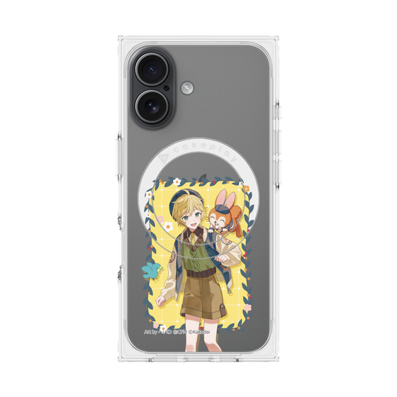 Premium Square Case with MagSafe［ Hatsune Miku × Kuppy Ramune - Kagamine Len × Kuppy - Full-body Illustration 1 ］