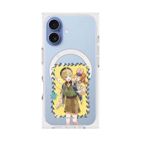 Premium Square Case with MagSafe［ Hatsune Miku × Kuppy Ramune - Kagamine Len × Kuppy - Full-body Illustration 1 ］