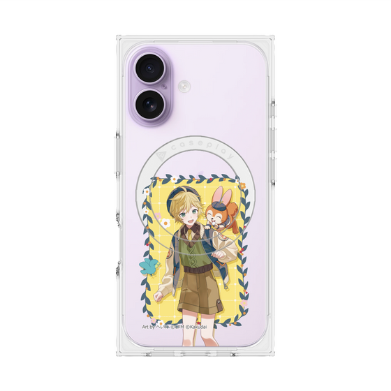 Premium Square Case with MagSafe［ Hatsune Miku × Kuppy Ramune - Kagamine Len × Kuppy - Full-body Illustration 1 ］