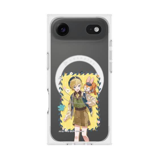 Premium Square Case with MagSafe［ Hatsune Miku × Kuppy Ramune - Kagamine Len × Kuppy - Full-body Illustration 1 ］