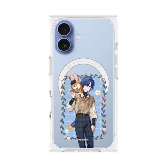 Premium Square Case with MagSafe［ Hatsune Miku × Kuppy Ramune - KAITO × Kuppy - Full-body Illustration 1 ］