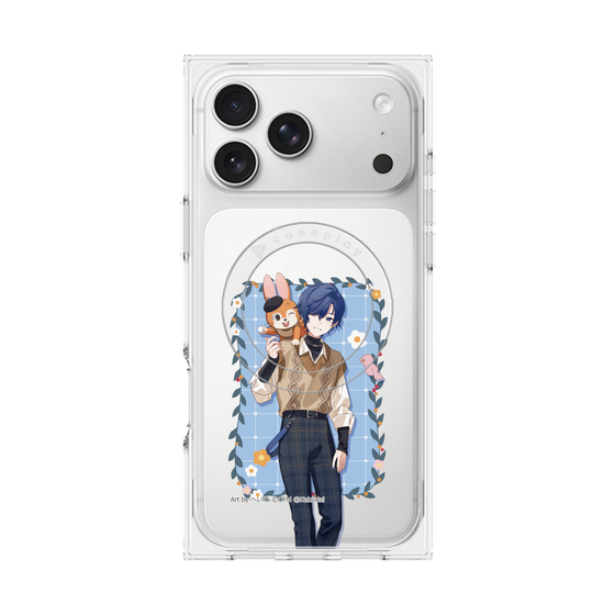 Premium Square Case with MagSafe［ Hatsune Miku × Kuppy Ramune - KAITO × Kuppy - Full-body Illustration 1 ］