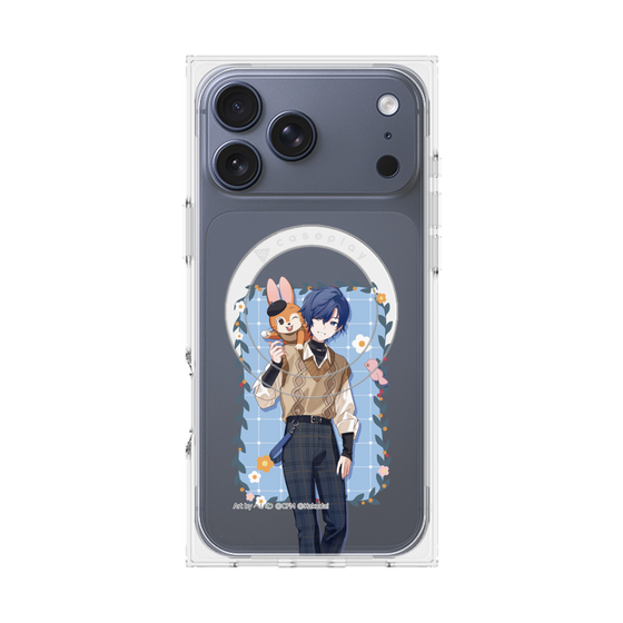Premium Square Case with MagSafe［ Hatsune Miku × Kuppy Ramune - KAITO × Kuppy - Full-body Illustration 1 ］
