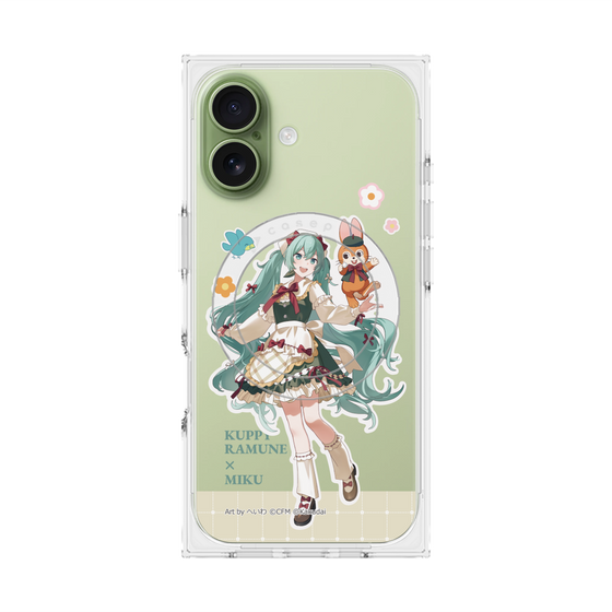 Premium Square Case with MagSafe［ Hatsune Miku × Kuppy Ramune - Hatsune Miku × Kuppy - Full-body Illustration 2 ］