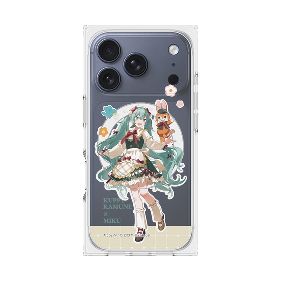 Premium Square Case with MagSafe［ Hatsune Miku × Kuppy Ramune - Hatsune Miku × Kuppy - Full-body Illustration 2 ］