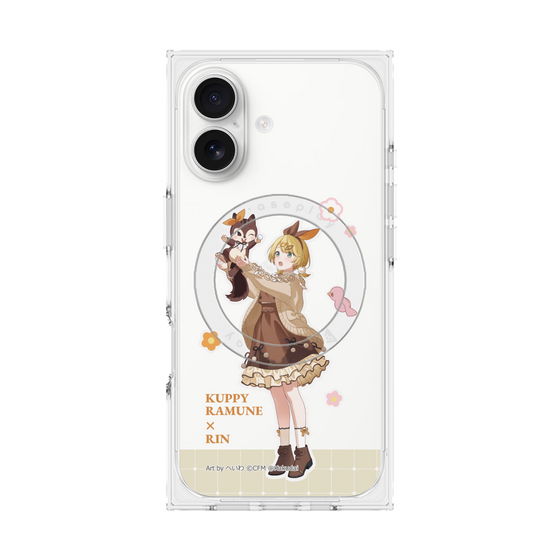 Premium Square Case with MagSafe［ Hatsune Miku × Kuppy Ramune - Kagamine Rin × Ram - Full-body Illustration 2 ］