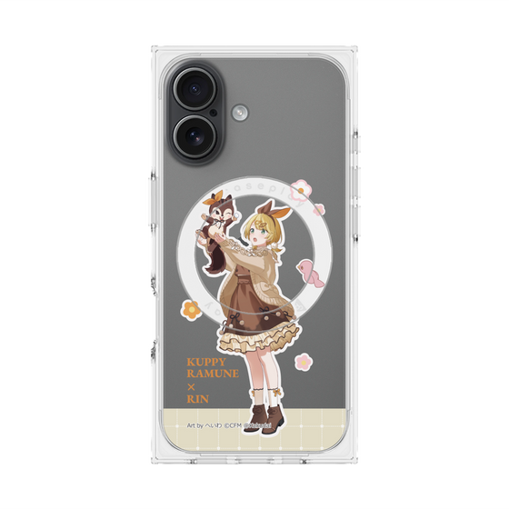 Premium Square Case with MagSafe［ Hatsune Miku × Kuppy Ramune - Kagamine Rin × Ram - Full-body Illustration 2 ］