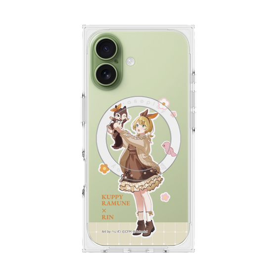 Premium Square Case with MagSafe［ Hatsune Miku × Kuppy Ramune - Kagamine Rin × Ram - Full-body Illustration 2 ］