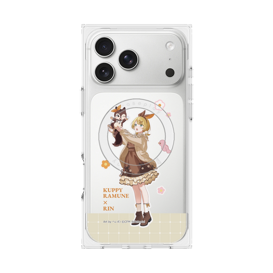 Premium Square Case with MagSafe［ Hatsune Miku × Kuppy Ramune - Kagamine Rin × Ram - Full-body Illustration 2 ］