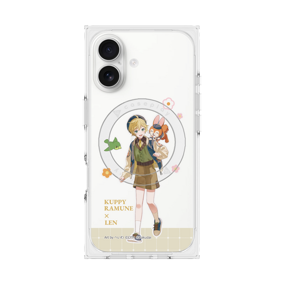 Premium Square Case with MagSafe［ Hatsune Miku × Kuppy Ramune - Kagamine Len × Kuppy - Full-body Illustration 2 ］