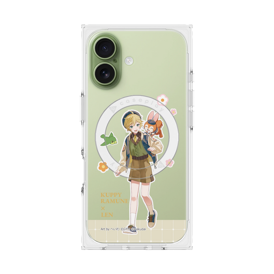 Premium Square Case with MagSafe［ Hatsune Miku × Kuppy Ramune - Kagamine Len × Kuppy - Full-body Illustration 2 ］