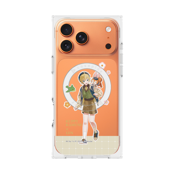 Premium Square Case with MagSafe［ Hatsune Miku × Kuppy Ramune - Kagamine Len × Kuppy - Full-body Illustration 2 ］