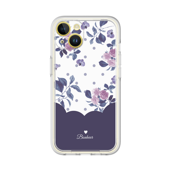 Premium Panel［ Twin Dot Flower - Navy ］