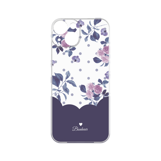 Premium Panel［ Twin Dot Flower - Navy ］