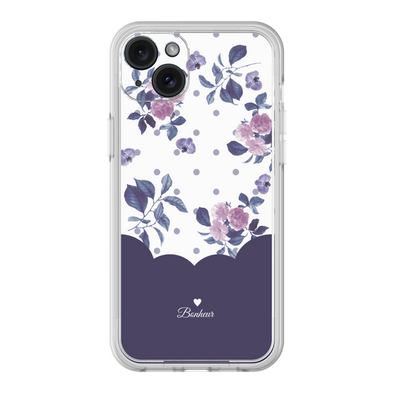 Premium Panel［ Twin Dot Flower - Navy ］