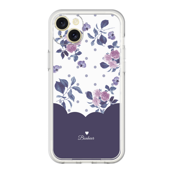 Premium Panel［ Twin Dot Flower - Navy ］