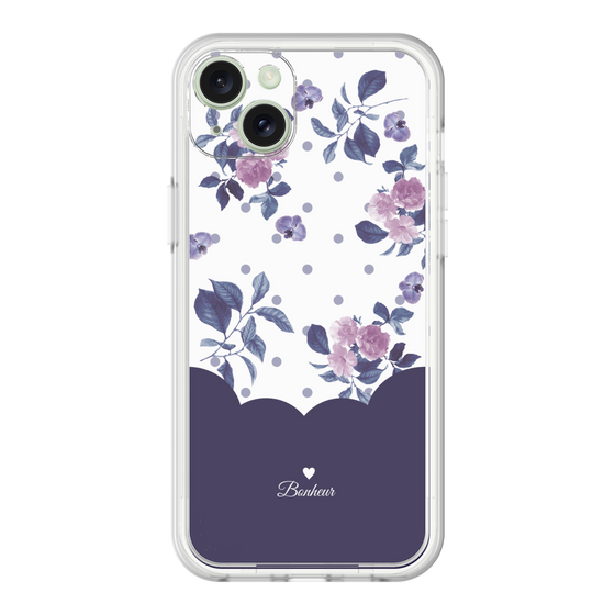 Premium Panel［ Twin Dot Flower - Navy ］
