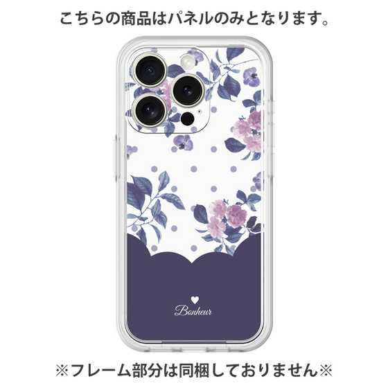 Premium Panel［ Twin Dot Flower - Navy ］