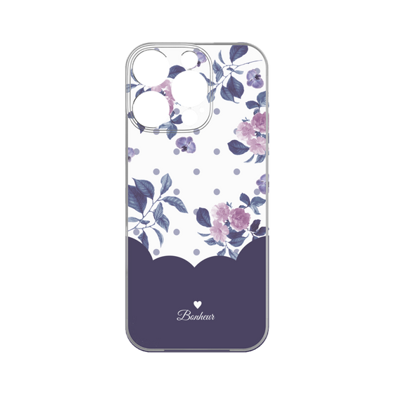 Premium Panel［ Twin Dot Flower - Navy ］