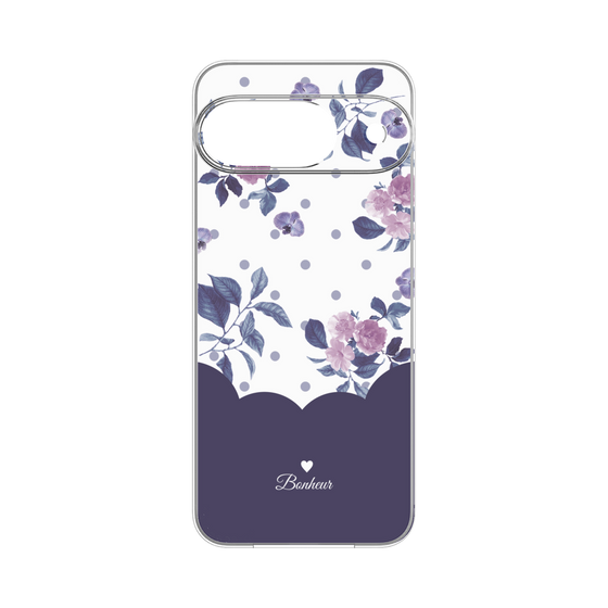 Premium Panel［ Twin Dot Flower - Navy ］