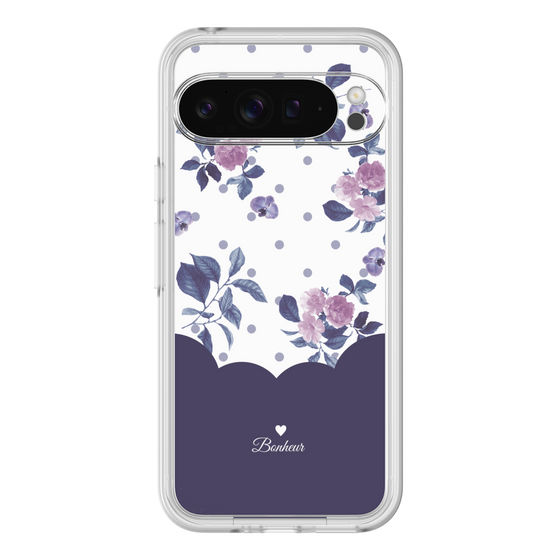 Premium Panel［ Twin Dot Flower - Navy ］