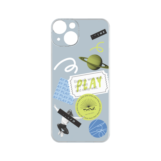 Premium Panel［ Playful sticker - Dusty Blue ］